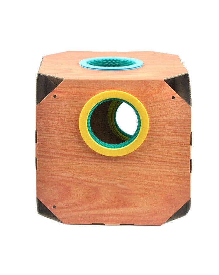 image-DIY Multipurpose Cat Hiding Box Toys with Cardboard Hair Removal
