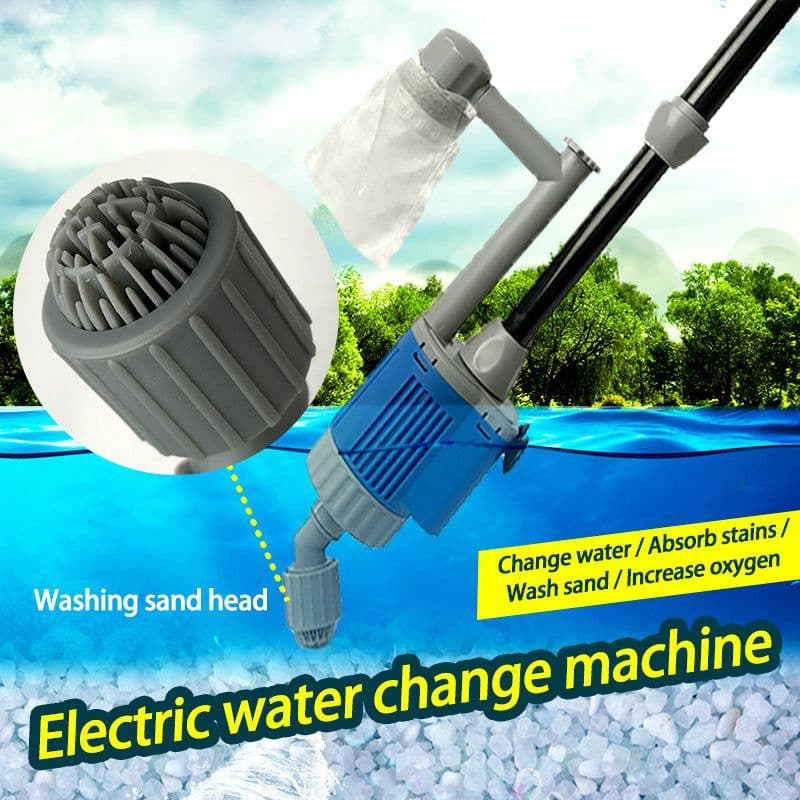 image-Fish Tank Gravel Cleaner - Aquarium Sand Electric Vacuum