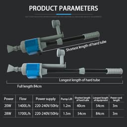image-Fish Tank Gravel Cleaner - Aquarium Sand Electric Vacuum