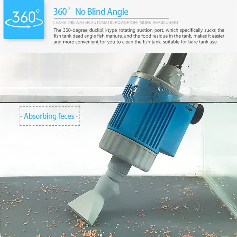 image-Fish Tank Gravel Cleaner - Aquarium Sand Electric Vacuum