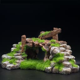 image-Flocking resin aquarium made of landscape stone decoration