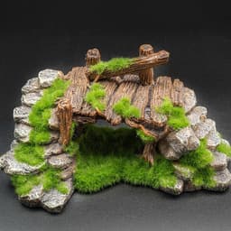 image-Flocking resin aquarium made of landscape stone decoration