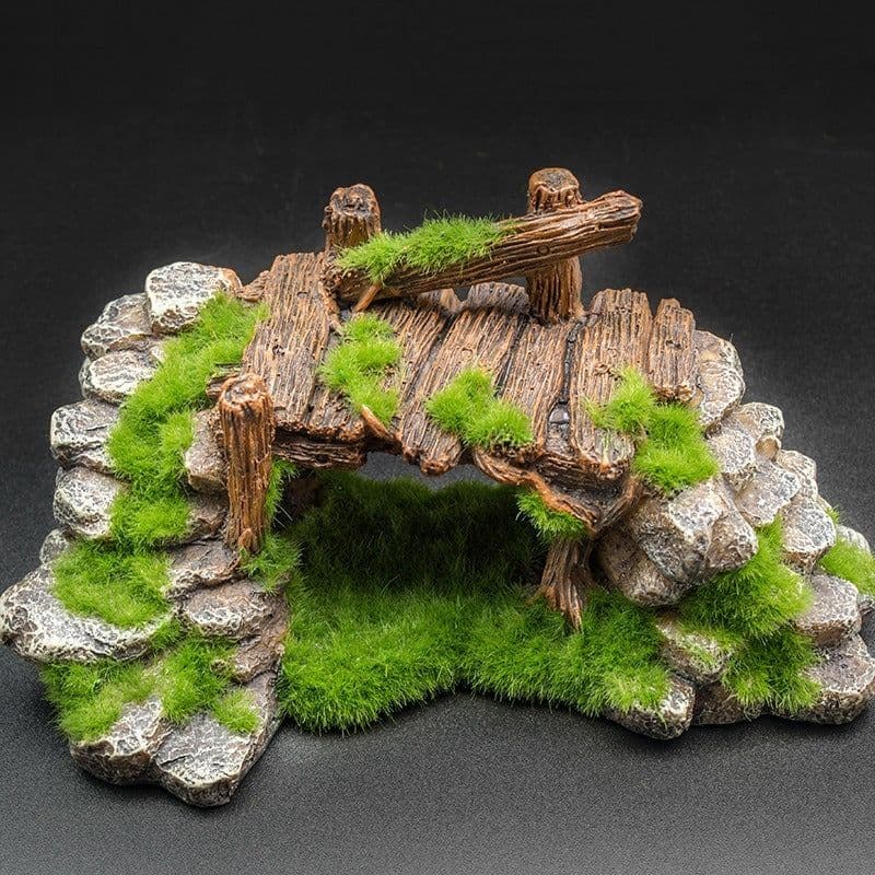 image-Flocking resin aquarium made of landscape stone decoration