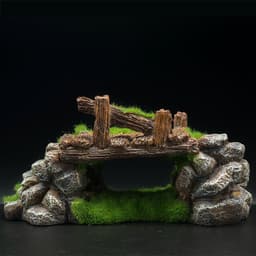 image-Flocking resin aquarium made of landscape stone decoration