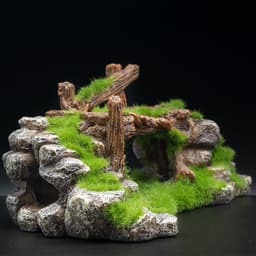 image-Flocking resin aquarium made of landscape stone decoration