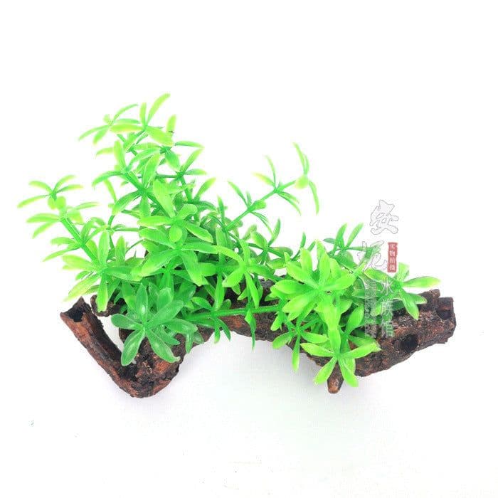 image-Grass and wood decoration simulation plant