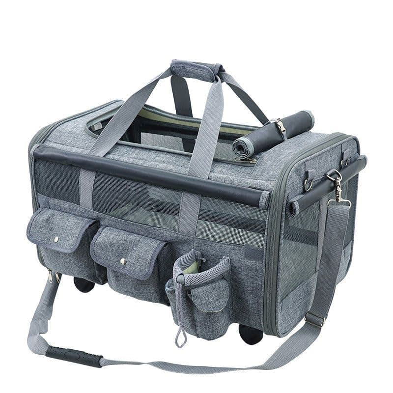 image-Universal wheel folding travel cat bag
