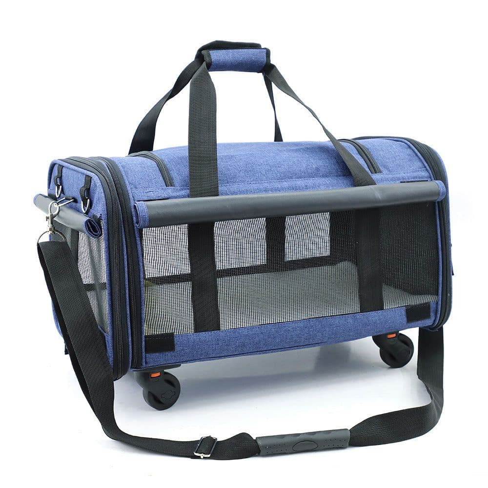 image-Universal wheel folding travel cat bag