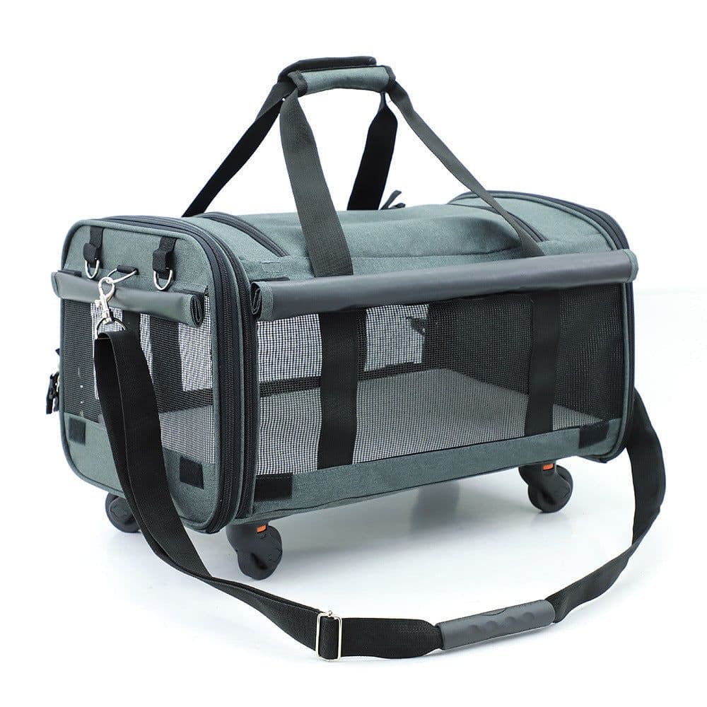 image-Universal wheel folding travel cat bag