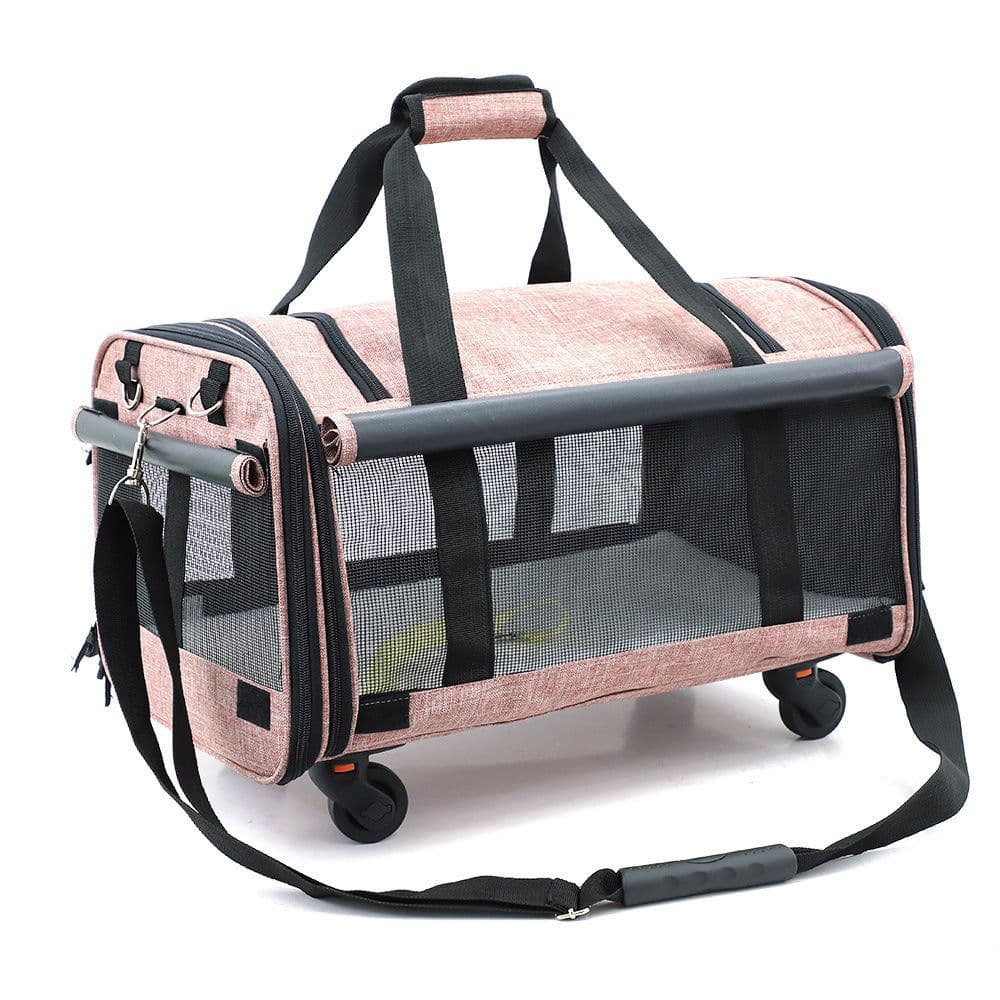 image-Universal wheel folding travel cat bag