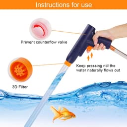 image-Fish Tank Water Changer Water Change Pipe Pumping Water Washing Sand Toilet