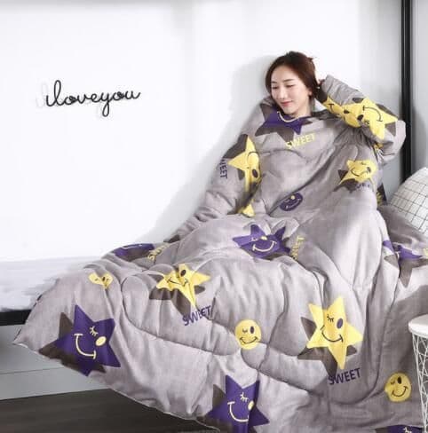 image-Winter Lazy Quilt with Sleeves