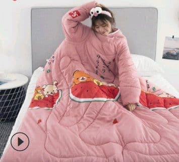 image-Winter Lazy Quilt with Sleeves