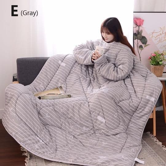 image-Winter Lazy Quilt with Sleeves