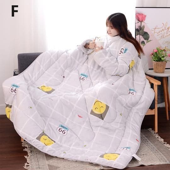 image-Winter Lazy Quilt with Sleeves