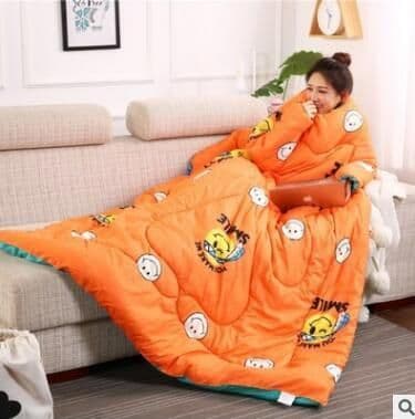 image-Winter Lazy Quilt with Sleeves