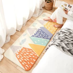 image-Cute Cartoon Carpet Soft Anti-slip Living Room Carpets Home Decoration Rainbow Printed Kids Room Rugs Entrance Doormat