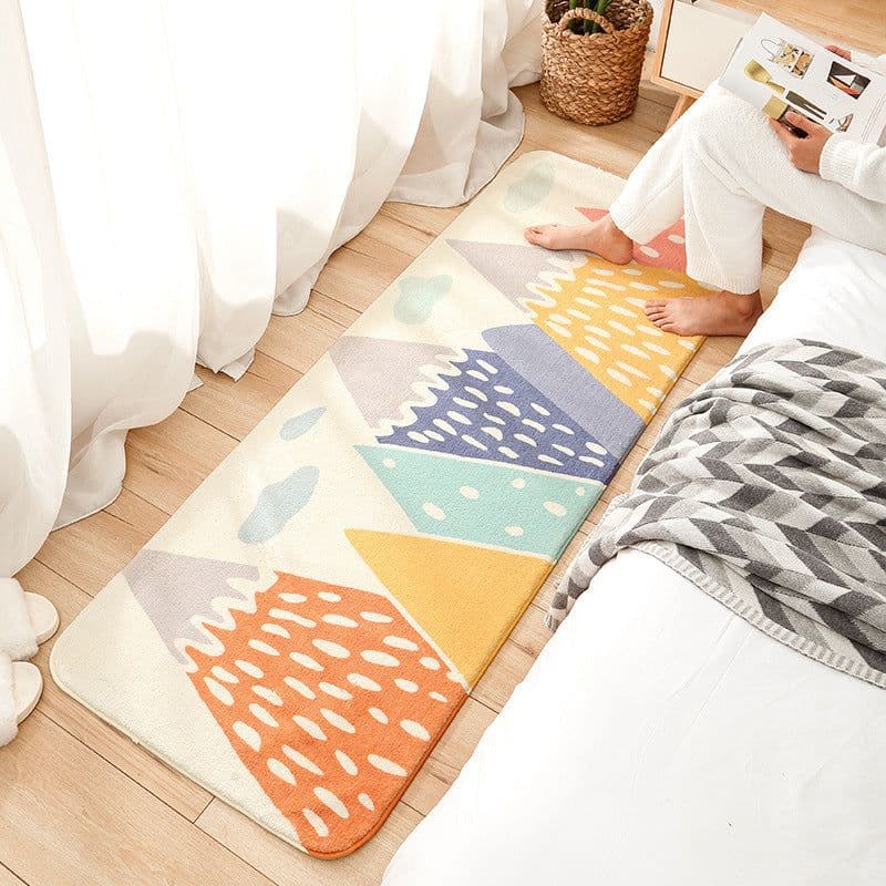 image-Cute Cartoon Carpet Soft Anti-slip Living Room Carpets Home Decoration Rainbow Printed Kids Room Rugs Entrance Doormat