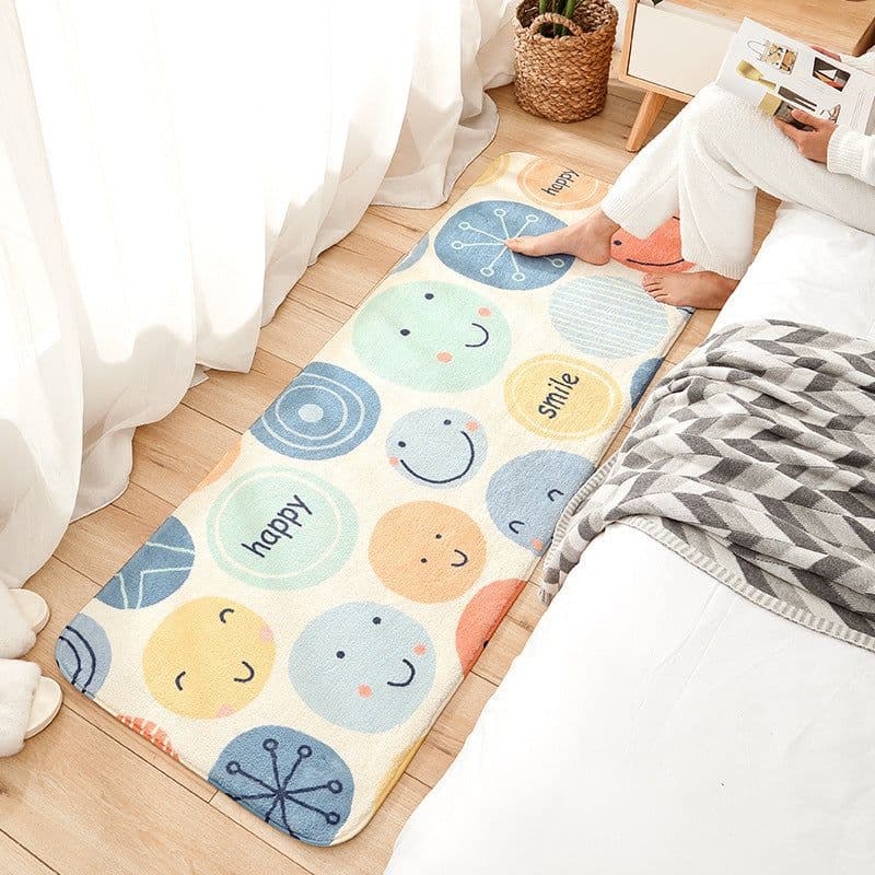 image-Cute Cartoon Carpet Soft Anti-slip Living Room Carpets Home Decoration Rainbow Printed Kids Room Rugs Entrance Doormat