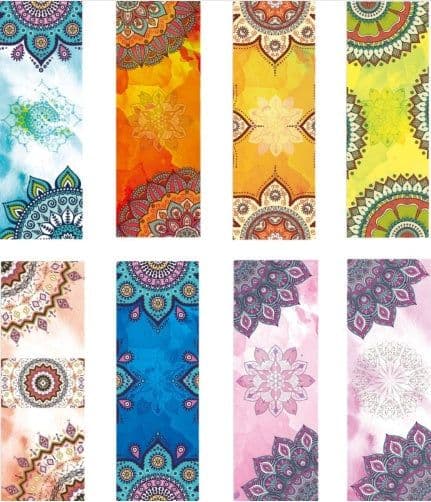 image-Beautiful Pattern Print New Yoga Towel Sweat Anti-skid Portable Gym Blanket Exercise Yoga Mat Towel Pilates Towel Yoga Mat Cover