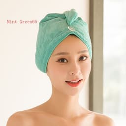 image-Women's Hair Dryer Cap, Absorbent Dry Hair Towel