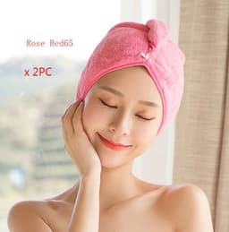 image-Women's Hair Dryer Cap, Absorbent Dry Hair Towel