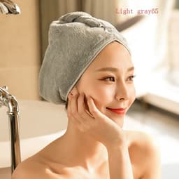 image-Women's Hair Dryer Cap, Absorbent Dry Hair Towel