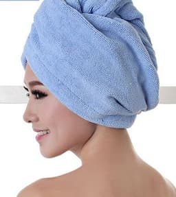 image-Women's Hair Dryer Cap, Absorbent Dry Hair Towel