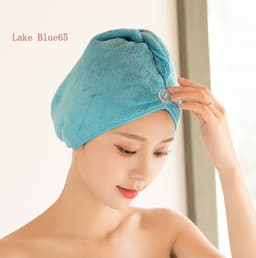 image-Women's Hair Dryer Cap, Absorbent Dry Hair Towel