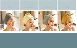 image-Women's Hair Dryer Cap, Absorbent Dry Hair Towel