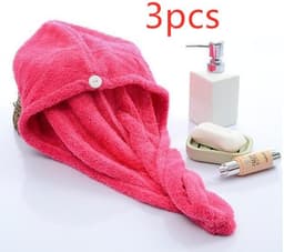 image-Women's Hair Dryer Cap, Absorbent Dry Hair Towel