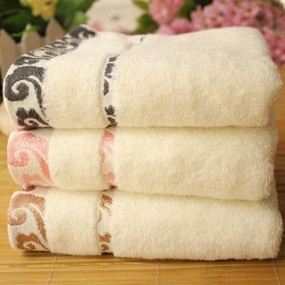 image-High quality pure cotton crepe-free jacquard Xiangyun thickening face towel