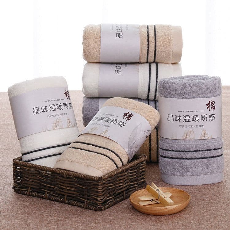 image-Gaoyang Factory Wholesale Pure Cotton 32 Strand Double Silk Absorbent Towel Gift Custom Daily Necessities Towel Promotion