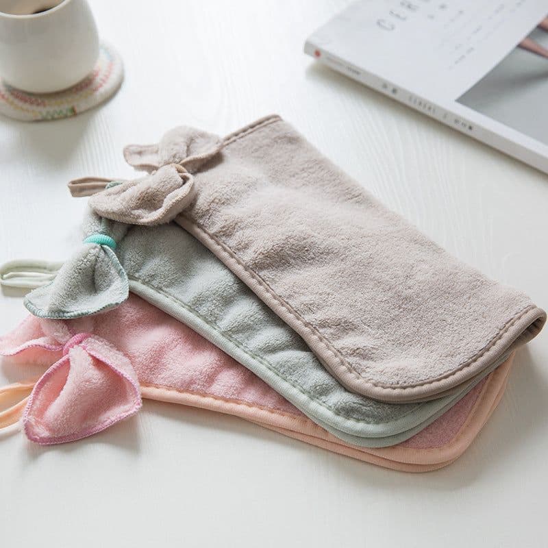 image-Home thick coral fleece hanging face towel E462 rag dish towel kitchen absorbent towel