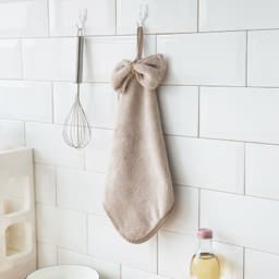image-Home thick coral fleece hanging face towel E462 rag dish towel kitchen absorbent towel