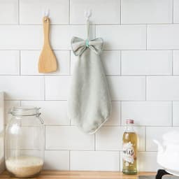 image-Home thick coral fleece hanging face towel E462 rag dish towel kitchen absorbent towel