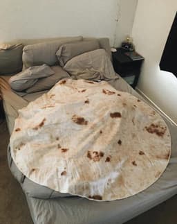 image-Super Soft Warm Flannel Burrito Blankets 280Gsm Round Shape Airplane Travel Throw Coral Fleece Tortilla Nap Wrap Blankets