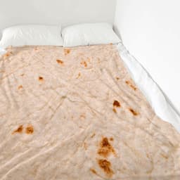 image-Super Soft Warm Flannel Burrito Blankets 280Gsm Round Shape Airplane Travel Throw Coral Fleece Tortilla Nap Wrap Blankets