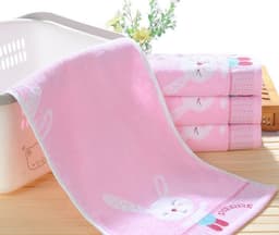 image-Pure Cotton 32 Share Cartoon Children Wash Face Small Towel Water Absorbent Small Rabbit Manufacturers Direct 25x5