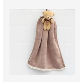 image-Coral velvet dish towel bathroom hanging absorbent towel