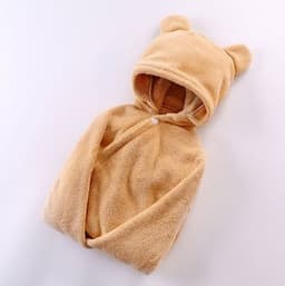 image-Cotton baby care hooded bath towel