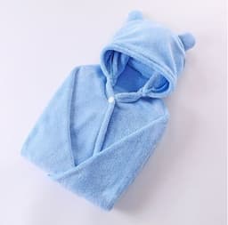 image-Cotton baby care hooded bath towel