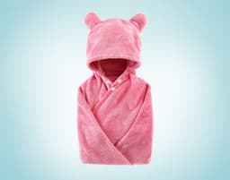 image-Cotton baby care hooded bath towel