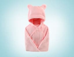 image-Cotton baby care hooded bath towel