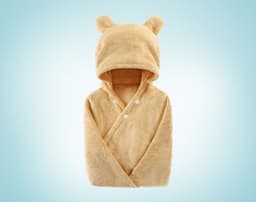 image-Cotton baby care hooded bath towel