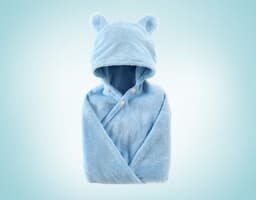 image-Cotton baby care hooded bath towel