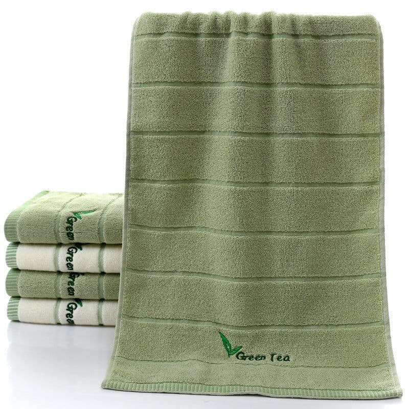 image-Pure Cotton 32 Strand Embroidered Face Washing Towel