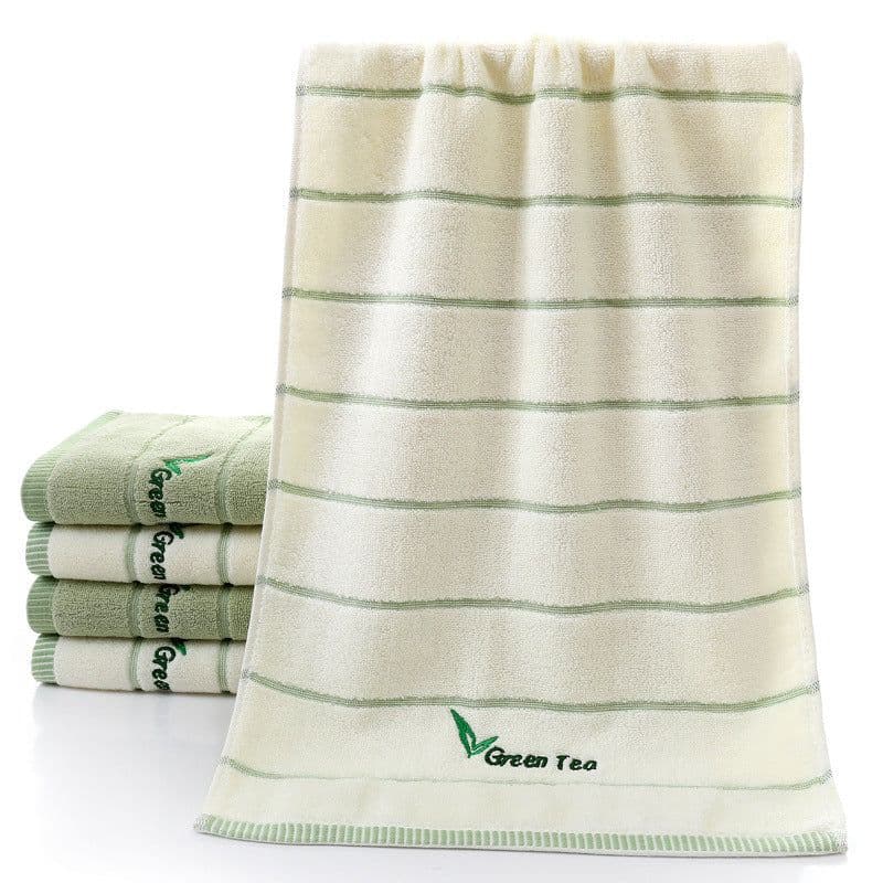image-Pure Cotton 32 Strand Embroidered Face Washing Towel