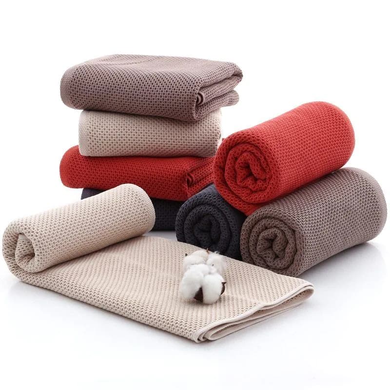 image-100% cotton honeycomb face towel