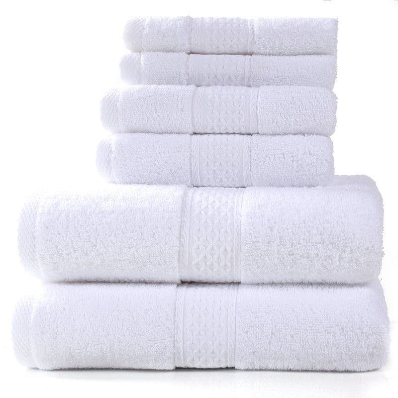 image-Cotton absorbent towel set of 3 pieces and 6 pieces